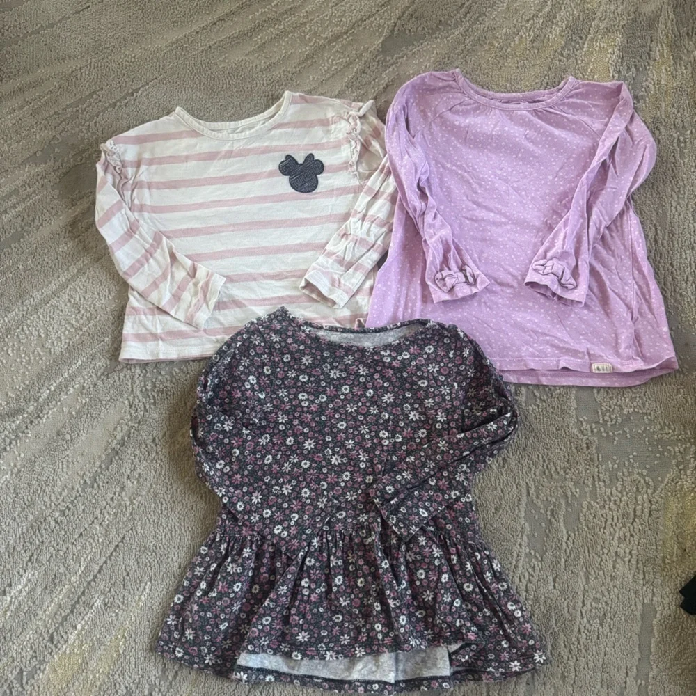 Girls clothes bundle long sleeve tops leggings pants Gap pjs 5